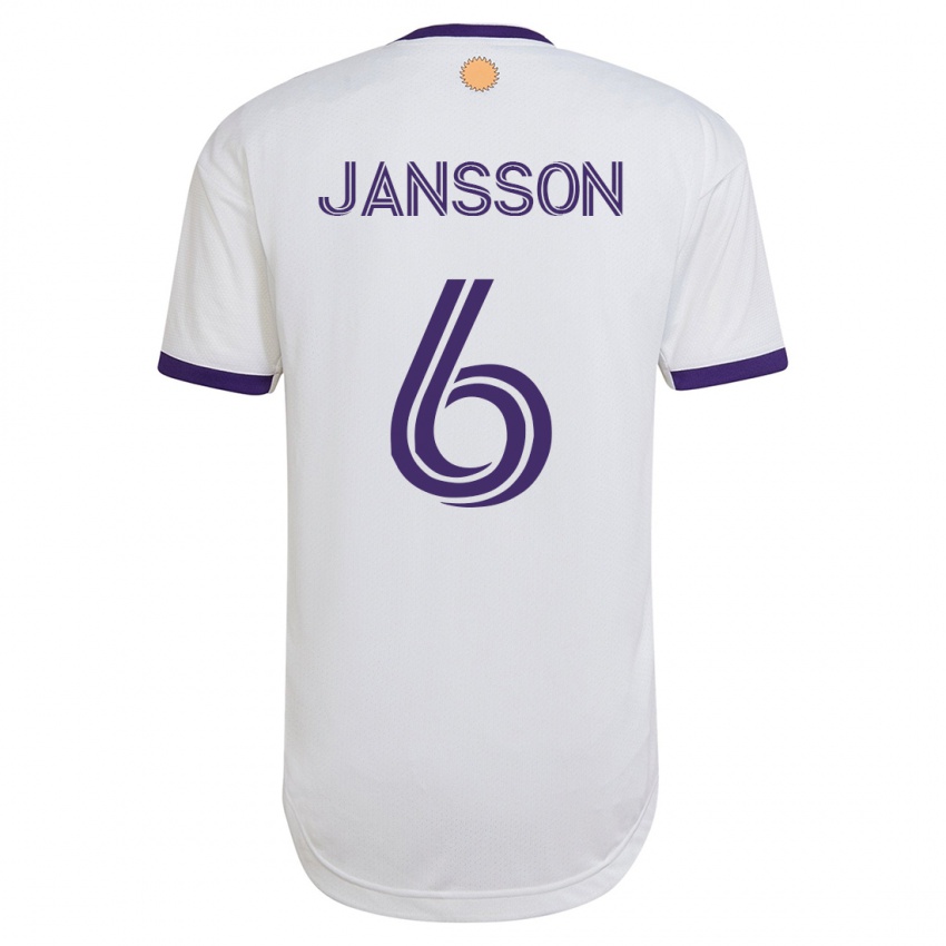 Damen Robin Jansson #6 Weiß Auswärtstrikot Trikot 2023/24 T-Shirt