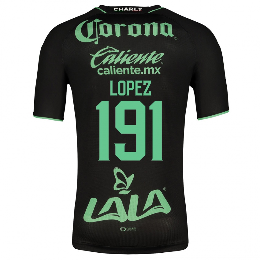 Damen Carlos López #191 Schwarz Auswärtstrikot Trikot 2023/24 T-Shirt