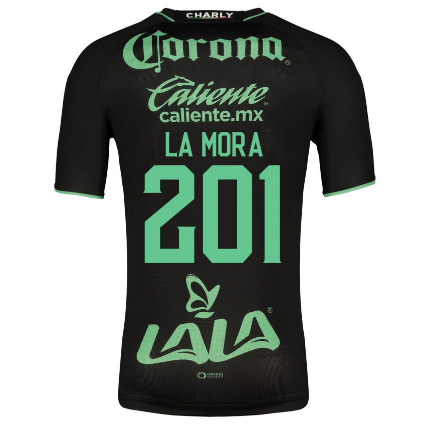 Damen Luis De La Mora #201 Schwarz Auswärtstrikot Trikot 2023/24 T-Shirt