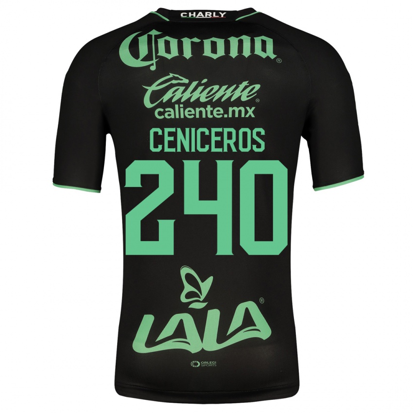 Damen Carlos Ceniceros #240 Schwarz Auswärtstrikot Trikot 2023/24 T-Shirt