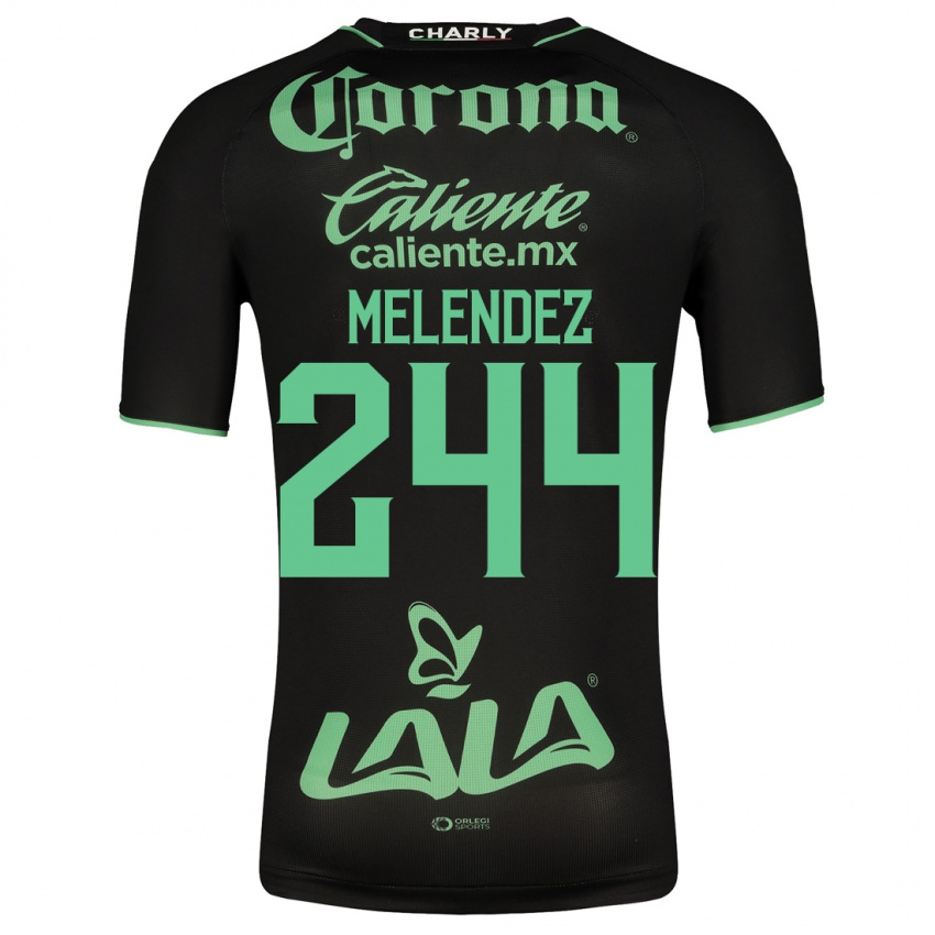 Damen Carlos Meléndez #244 Schwarz Auswärtstrikot Trikot 2023/24 T-Shirt