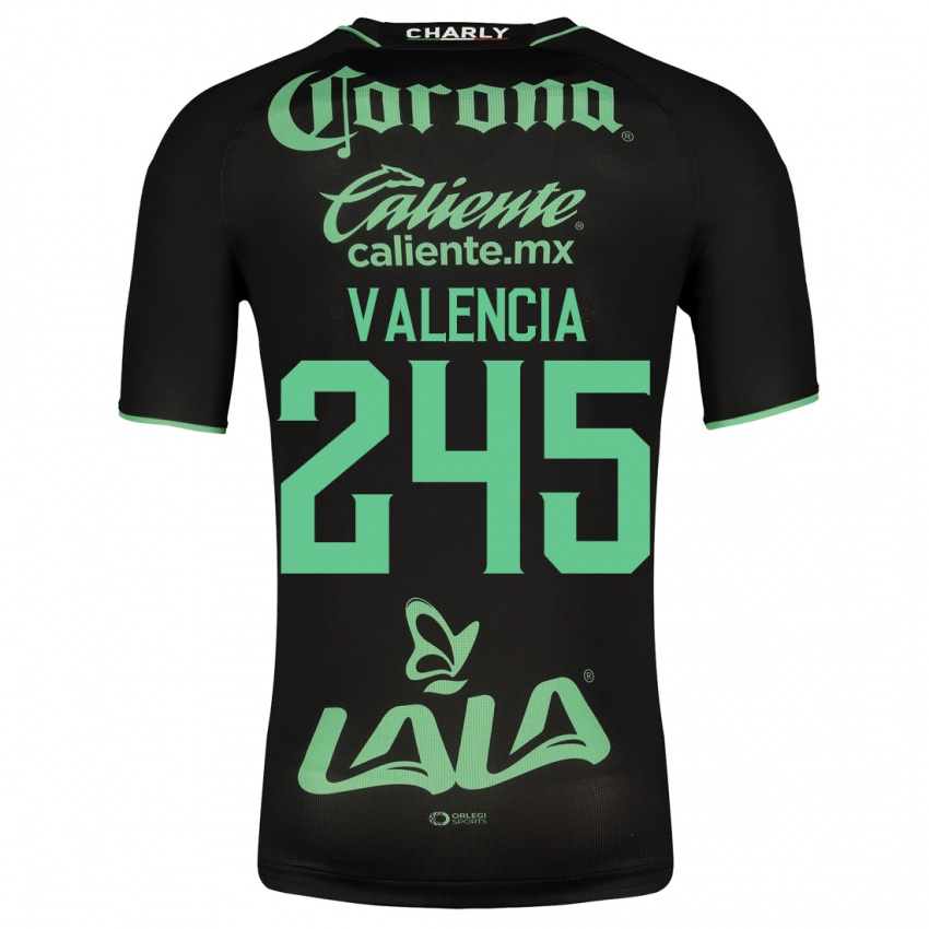 Damen Álex Valencia #245 Schwarz Auswärtstrikot Trikot 2023/24 T-Shirt