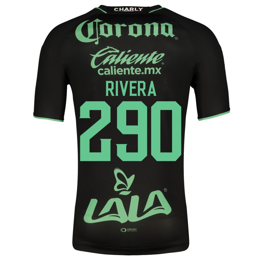Damen Ángel Rivera #290 Schwarz Auswärtstrikot Trikot 2023/24 T-Shirt