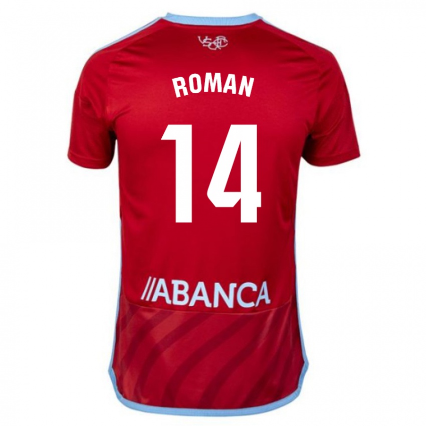 Damen Miguel Román #14 Rot Auswärtstrikot Trikot 2023/24 T-Shirt