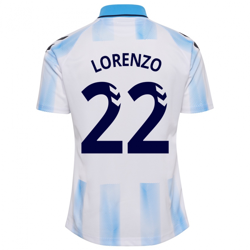Kinder Dani Lorenzo #22 Weiß Blau Heimtrikot Trikot 2023/24 T-Shirt