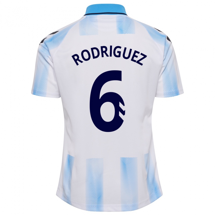 Kinder Rafa Rodríguez #6 Weiß Blau Heimtrikot Trikot 2023/24 T-Shirt
