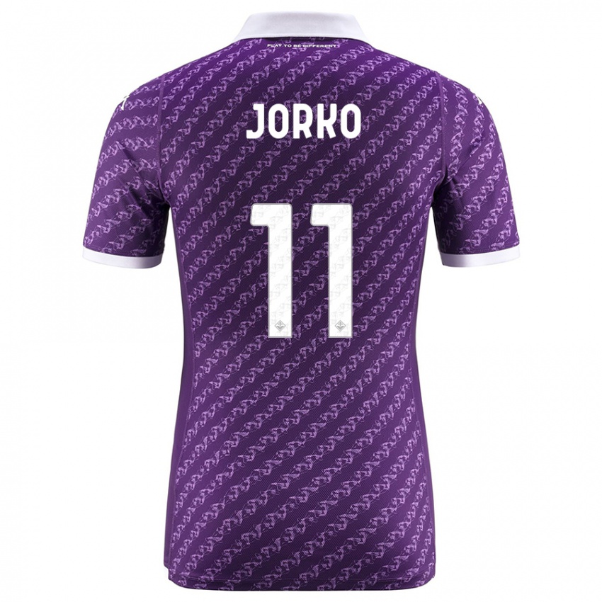 Kinder Jonathan Ikoné #11 Violett Heimtrikot Trikot 2023/24 T-Shirt
