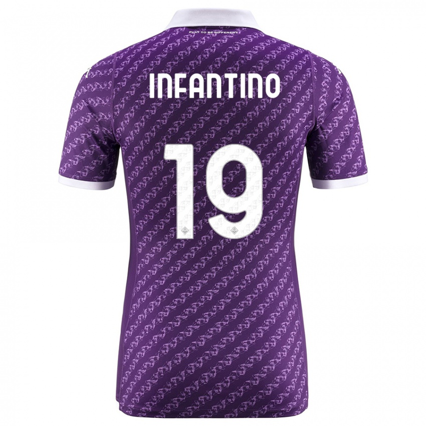 Kinder Gino Infantino #19 Violett Heimtrikot Trikot 2023/24 T-Shirt