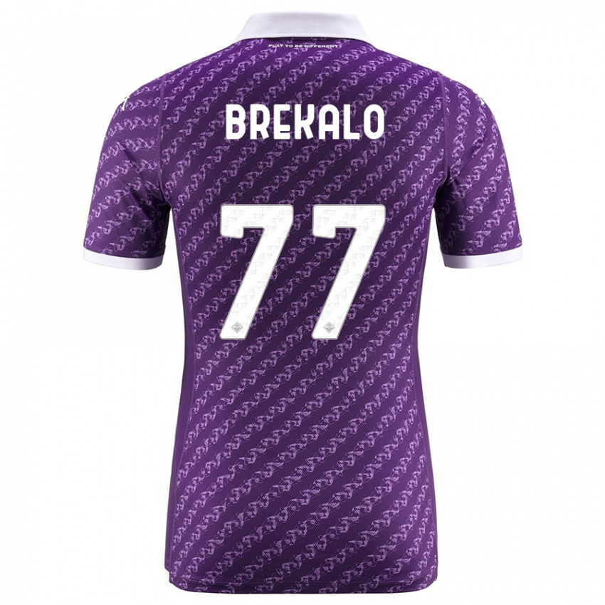 Kinder Josip Brekalo #77 Violett Heimtrikot Trikot 2023/24 T-Shirt