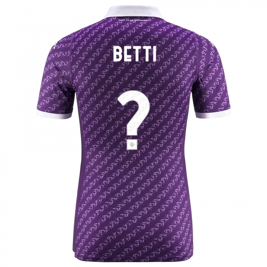 Kinder Tiziano Betti #0 Violett Heimtrikot Trikot 2023/24 T-Shirt