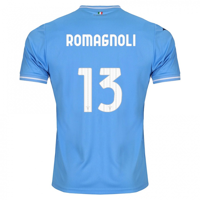 Kinder Alessio Romagnoli #13 Blau Heimtrikot Trikot 2023/24 T-Shirt