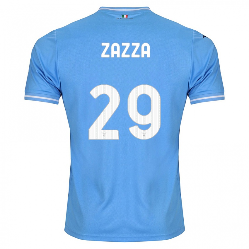 Kinder Matteo Zazza #29 Blau Heimtrikot Trikot 2023/24 T-Shirt