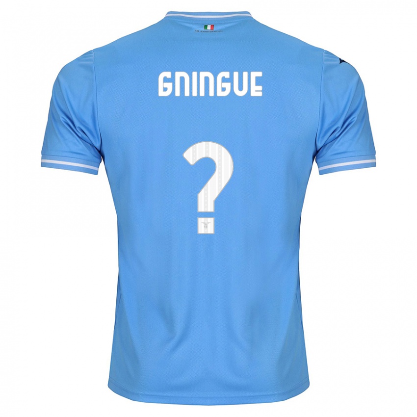 Kinder Samuel Gningue #0 Blau Heimtrikot Trikot 2023/24 T-Shirt