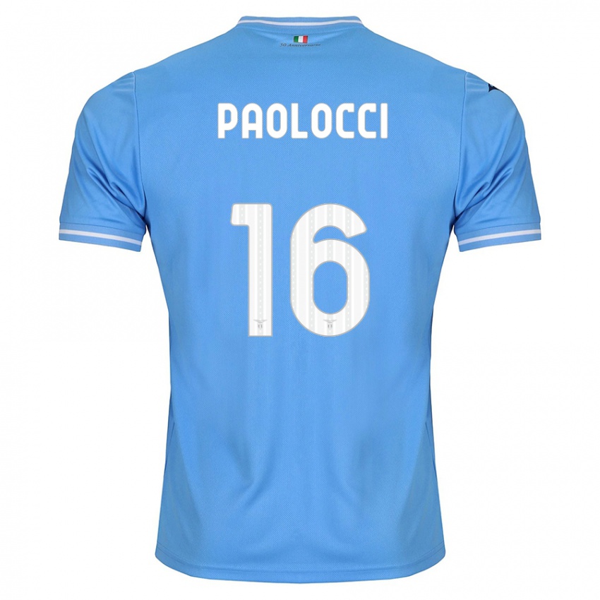 Kinder Gabriele Paolocci #16 Blau Heimtrikot Trikot 2023/24 T-Shirt