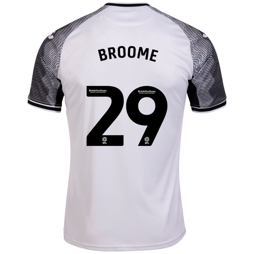 Kinder Nathan Broome #29 Weiß Heimtrikot Trikot 2023/24 T-Shirt