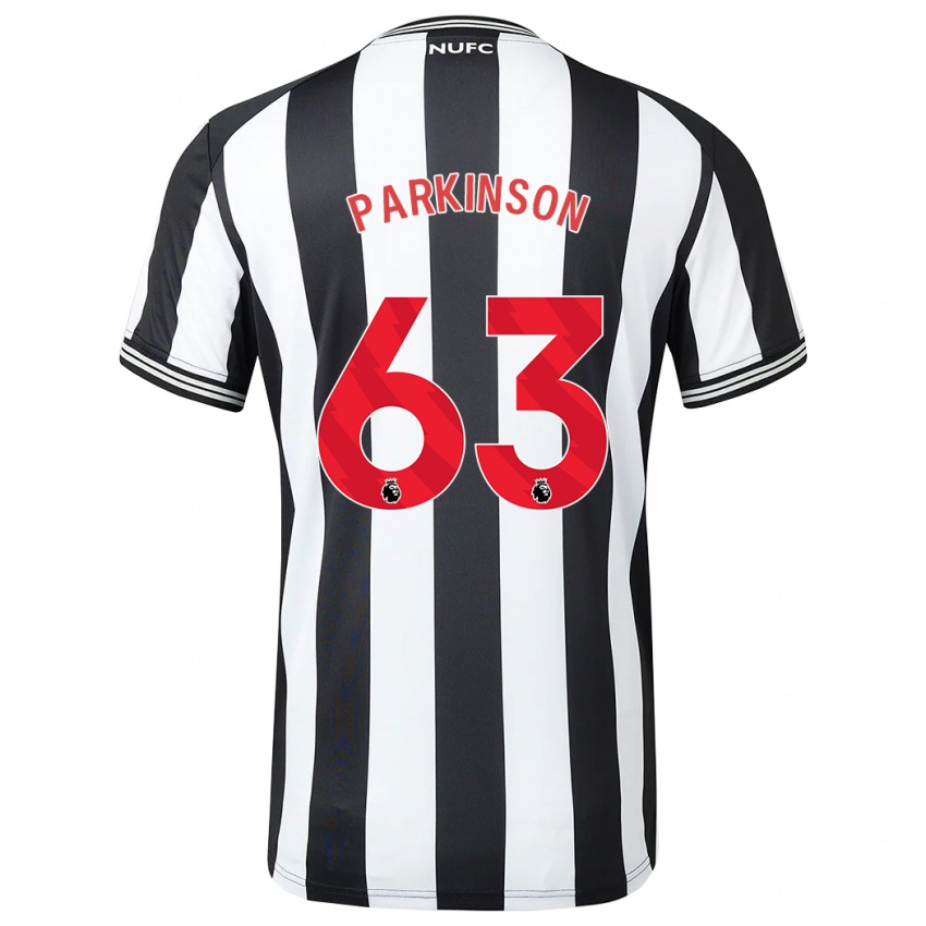 Kinder Ben Parkinson #63 Schwarz-Weiss Heimtrikot Trikot 2023/24 T-Shirt