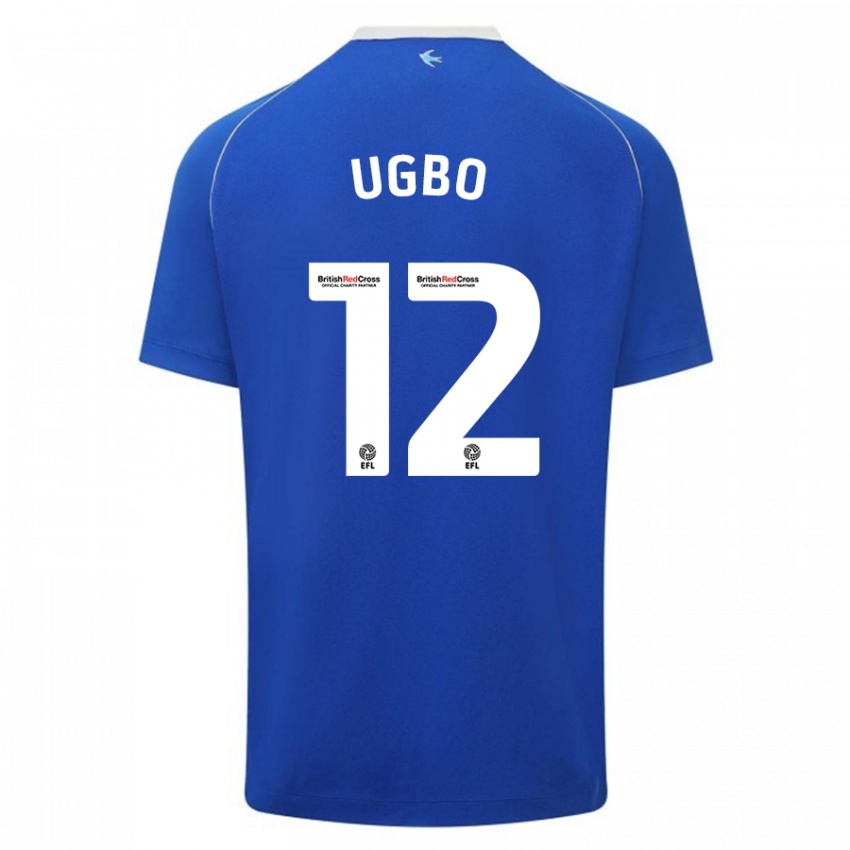 Kinder Iké Ugbo #12 Blau Heimtrikot Trikot 2023/24 T-Shirt