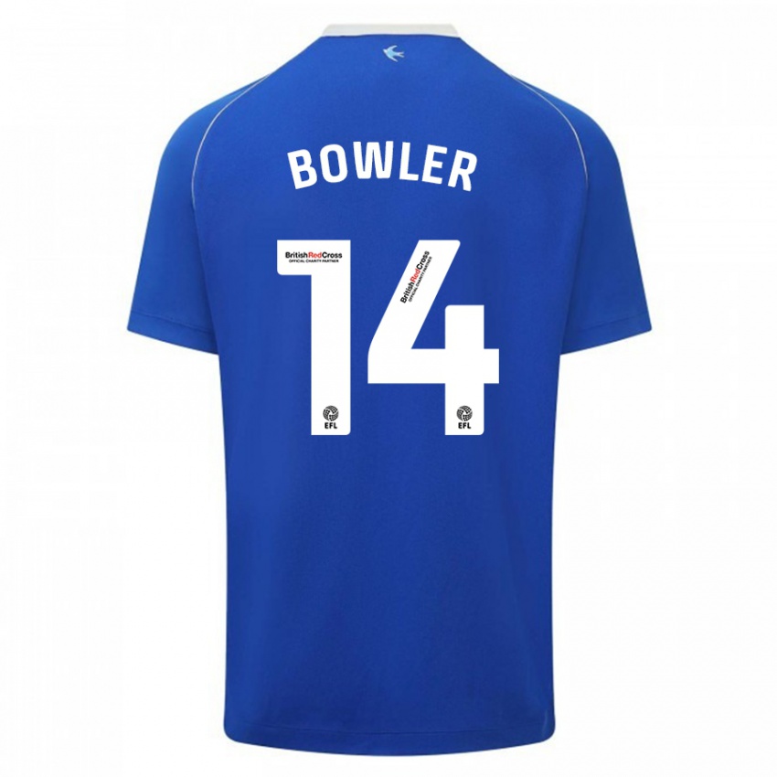 Kinder Josh Bowler #14 Blau Heimtrikot Trikot 2023/24 T-Shirt