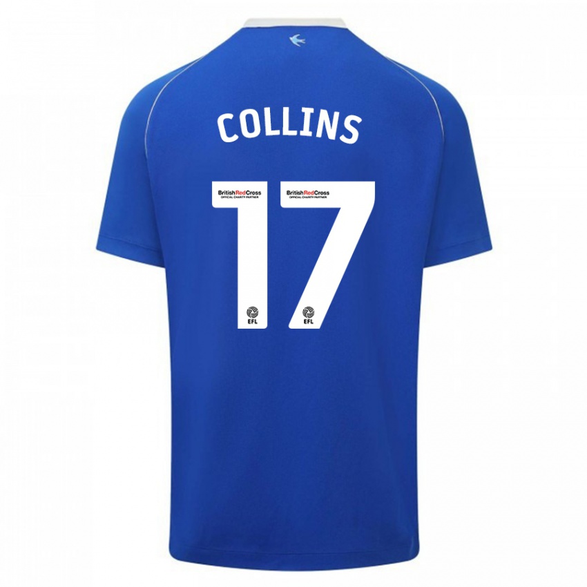 Kinder Jamilu Collins #17 Blau Heimtrikot Trikot 2023/24 T-Shirt