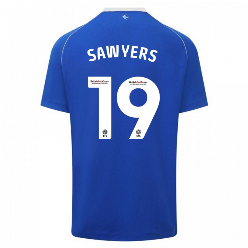 Kinder Romaine Sawyers #19 Blau Heimtrikot Trikot 2023/24 T-Shirt