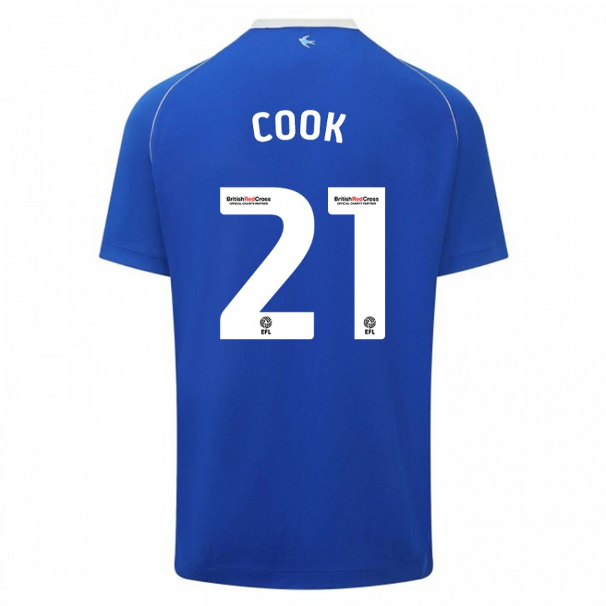 Kinder Mikayla Cook #21 Blau Heimtrikot Trikot 2023/24 T-Shirt
