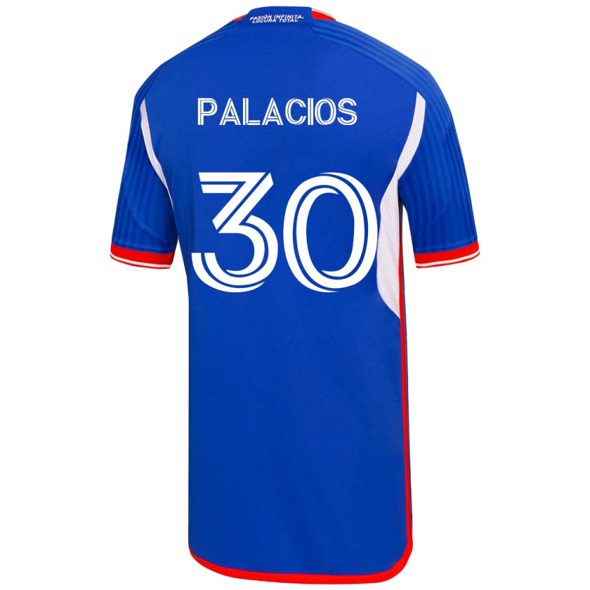 Kinder Cristian Palacios #30 Blau Heimtrikot Trikot 2023/24 T-Shirt