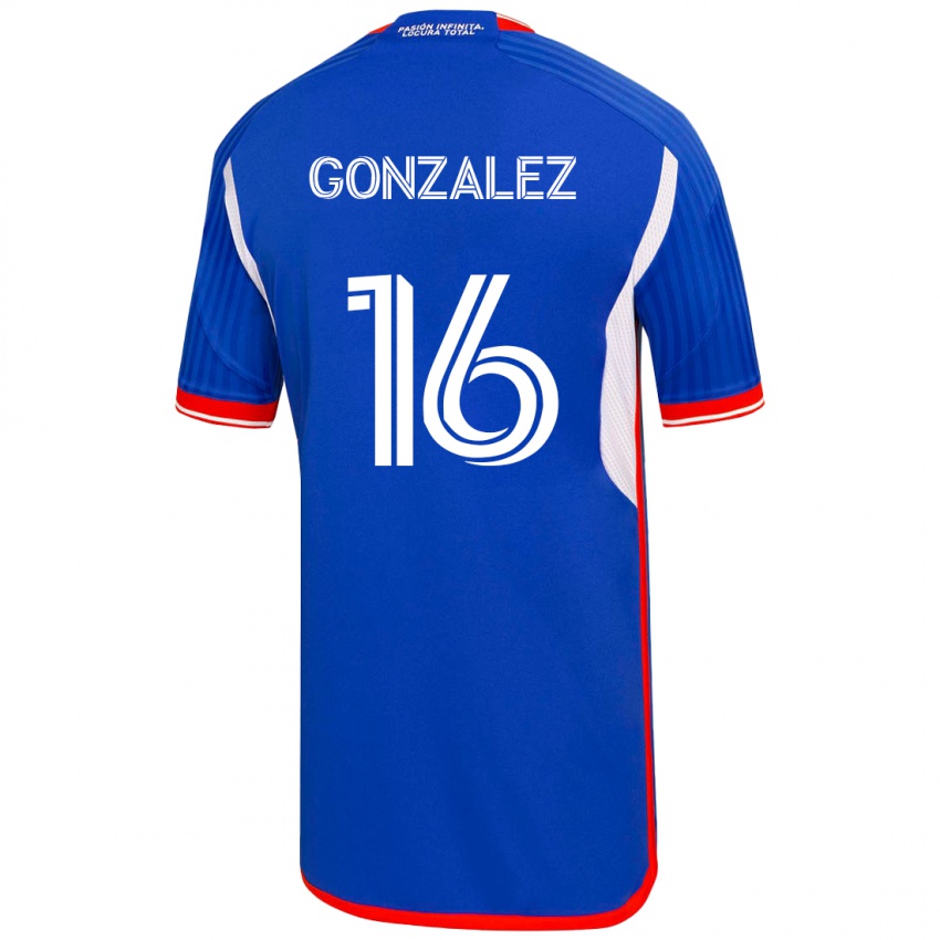Kinder Monserratt González #16 Blau Heimtrikot Trikot 2023/24 T-Shirt