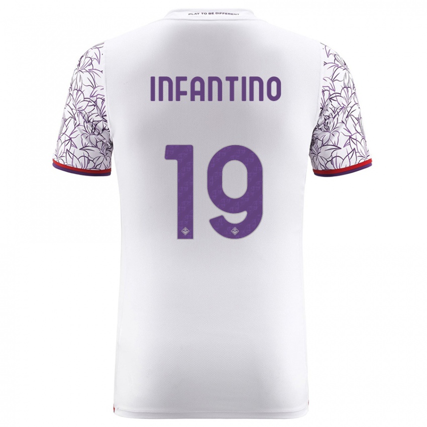 Kinder Gino Infantino #19 Weiß Auswärtstrikot Trikot 2023/24 T-Shirt