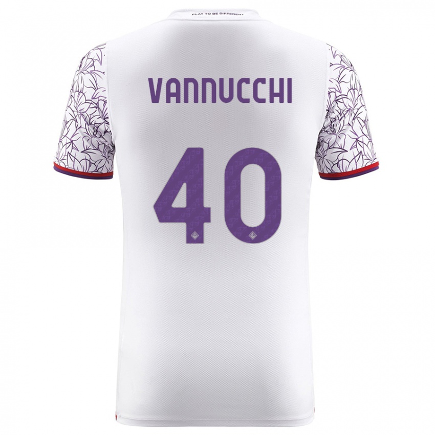 Kinder Tommaso Vannucchi #40 Weiß Auswärtstrikot Trikot 2023/24 T-Shirt