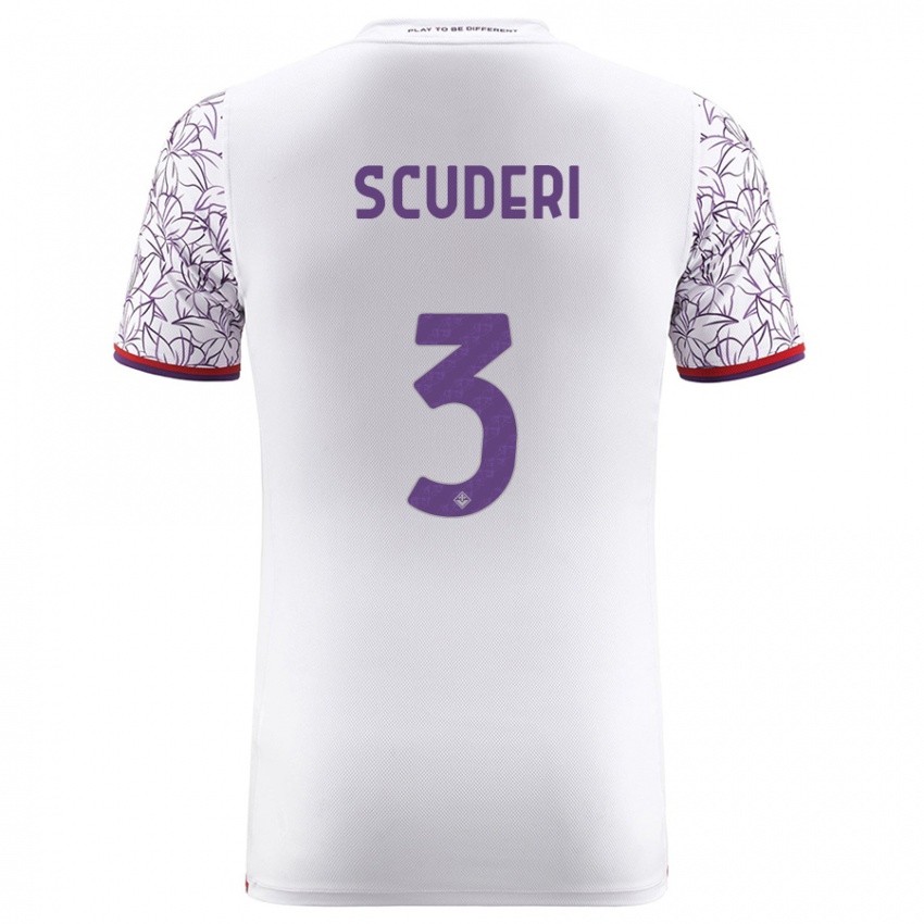 Kinder Giulio Scuderi #3 Weiß Auswärtstrikot Trikot 2023/24 T-Shirt