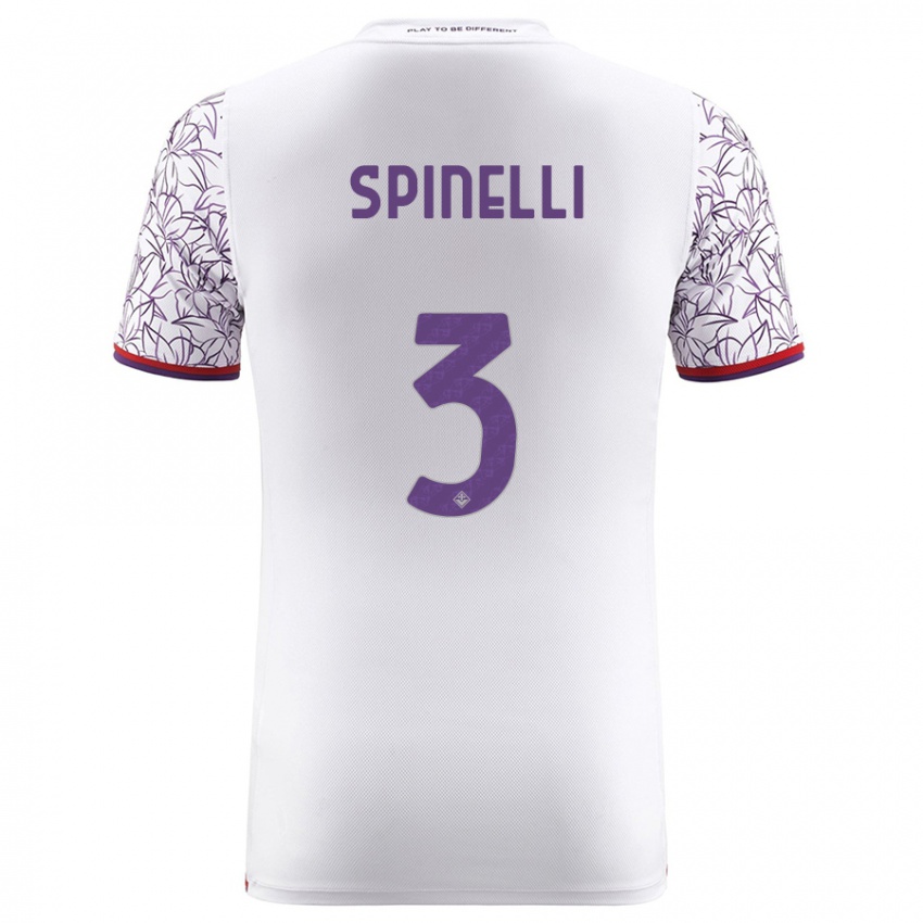 Kinder Giorgia Spinelli #3 Weiß Auswärtstrikot Trikot 2023/24 T-Shirt