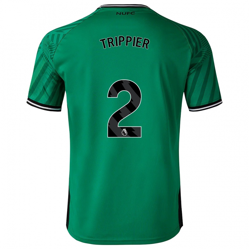 Kinder Kieran Trippier #2 Grün Auswärtstrikot Trikot 2023/24 T-Shirt