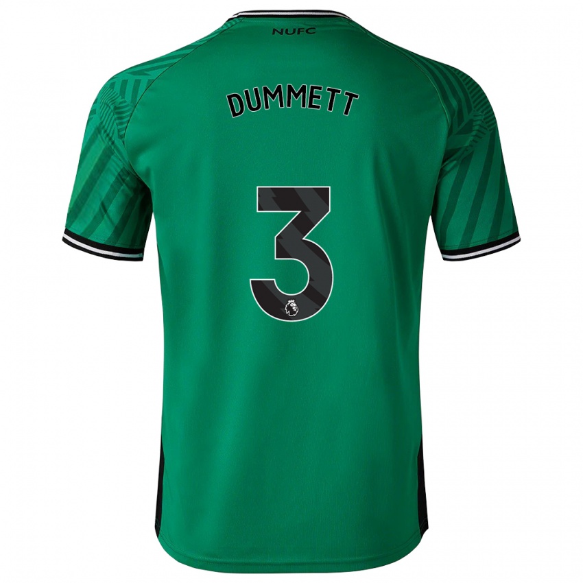 Kinder Paul Dummett #3 Grün Auswärtstrikot Trikot 2023/24 T-Shirt