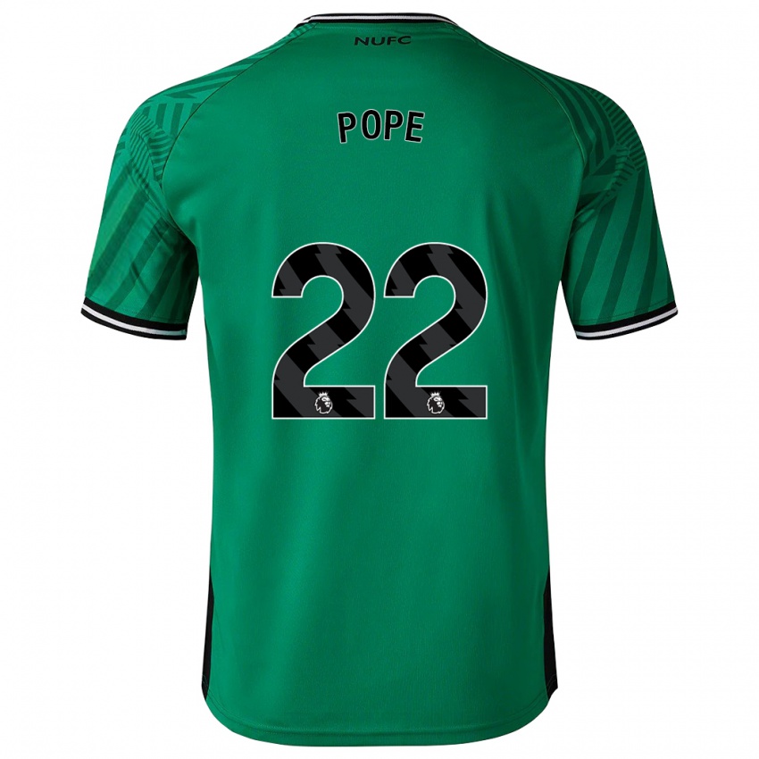 Kinder Nick Pope #22 Grün Auswärtstrikot Trikot 2023/24 T-Shirt