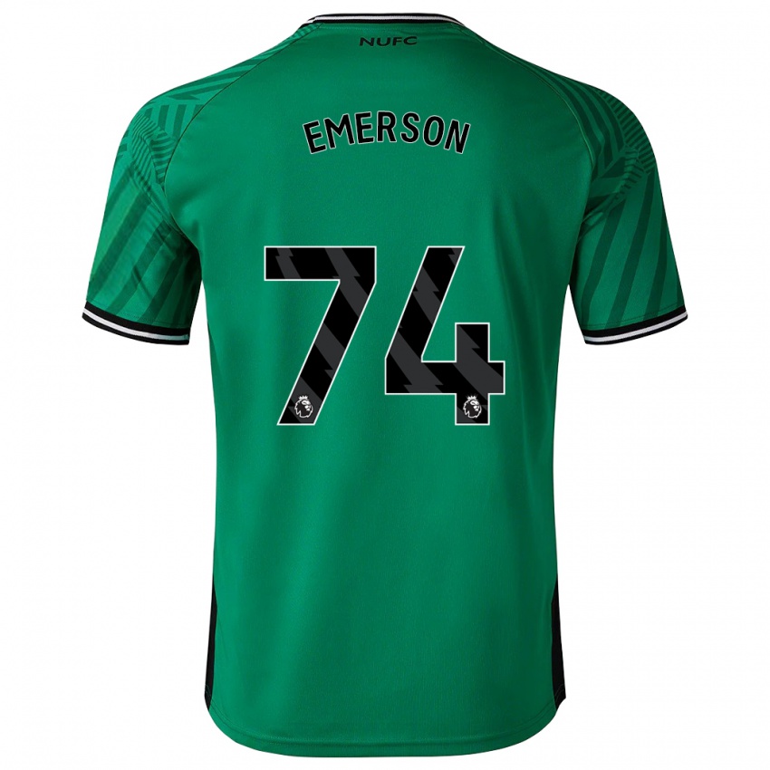 Kinder Johnny Emerson #74 Grün Auswärtstrikot Trikot 2023/24 T-Shirt