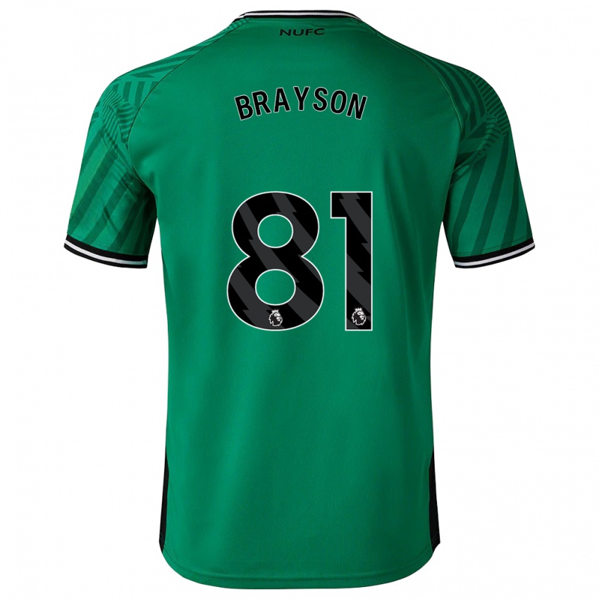 Kinder Joe Brayson #81 Grün Auswärtstrikot Trikot 2023/24 T-Shirt