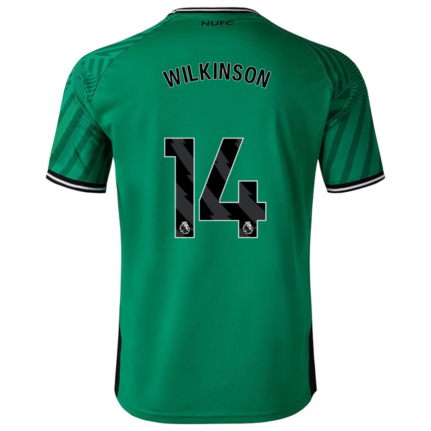 Kinder Sharna Wilkinson #14 Grün Auswärtstrikot Trikot 2023/24 T-Shirt