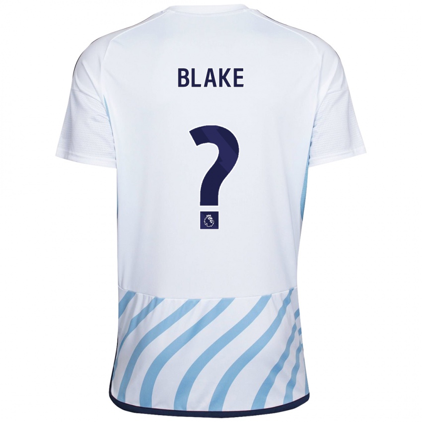 Kinder Zyan Blake #0 Weiß Blau Auswärtstrikot Trikot 2023/24 T-Shirt