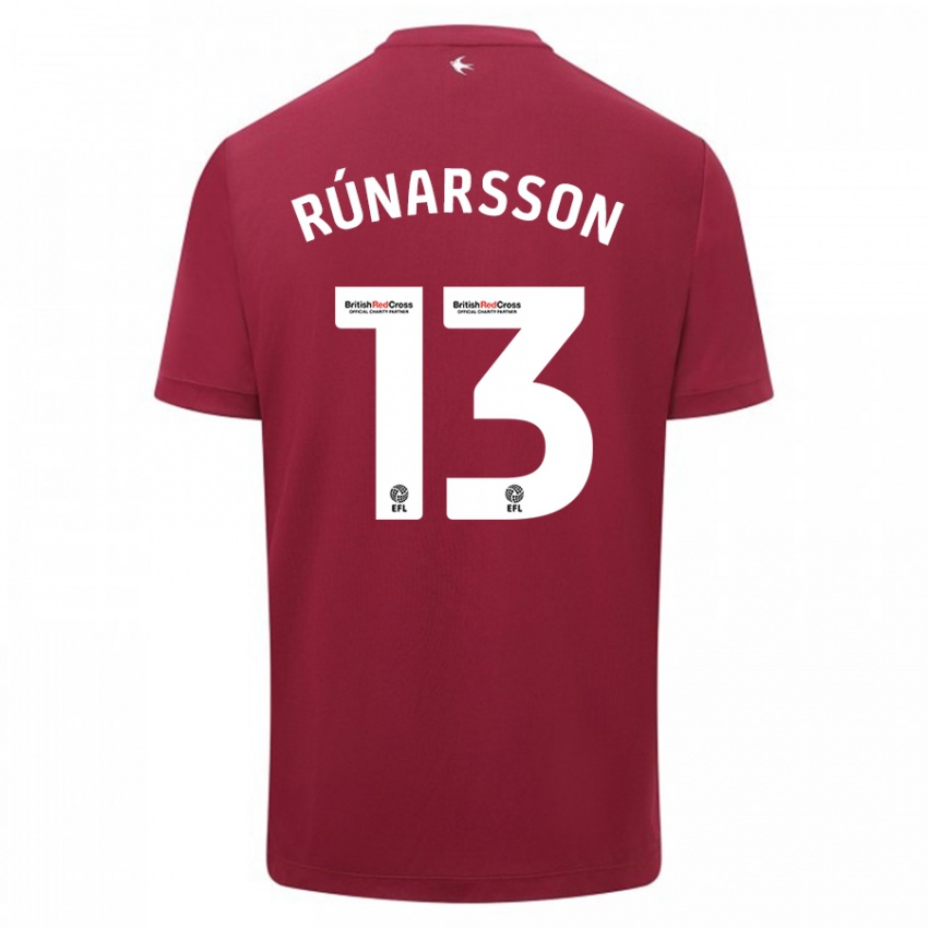 Kinder Runar Alex Runarsson #13 Rot Auswärtstrikot Trikot 2023/24 T-Shirt
