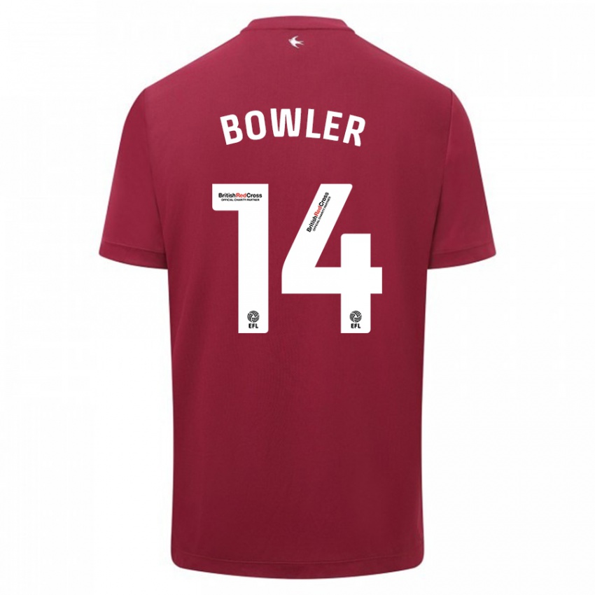 Kinder Josh Bowler #14 Rot Auswärtstrikot Trikot 2023/24 T-Shirt