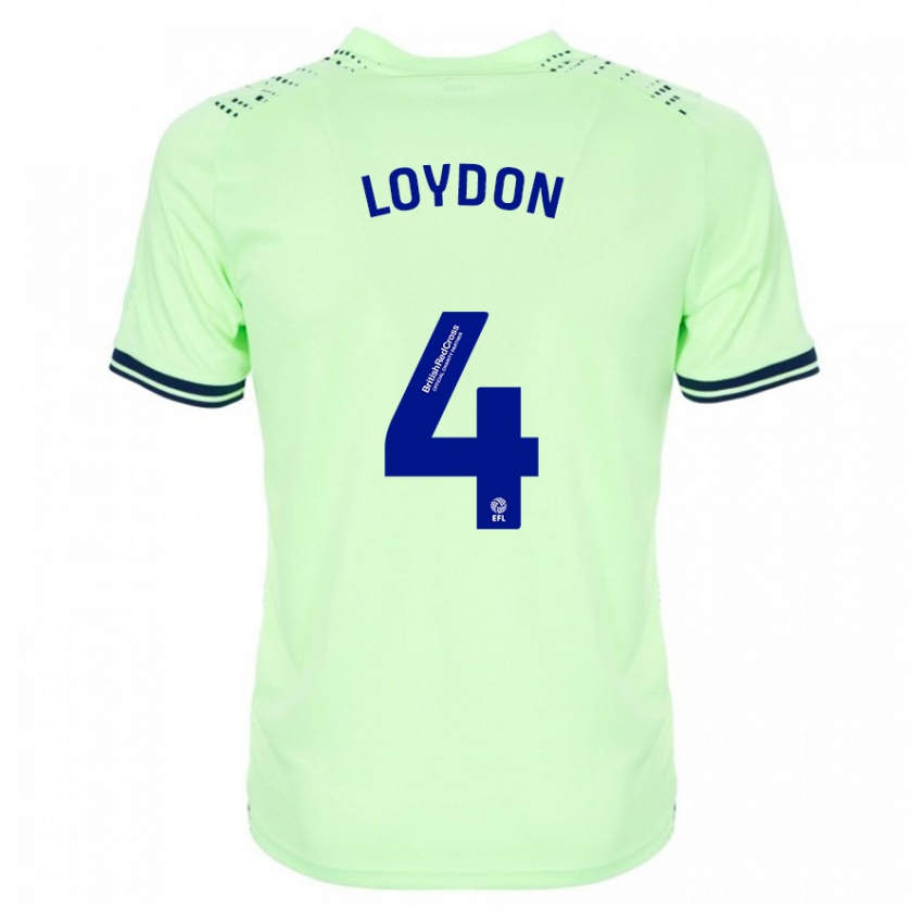 Kinder Abi Loydon #4 Marine Auswärtstrikot Trikot 2023/24 T-Shirt