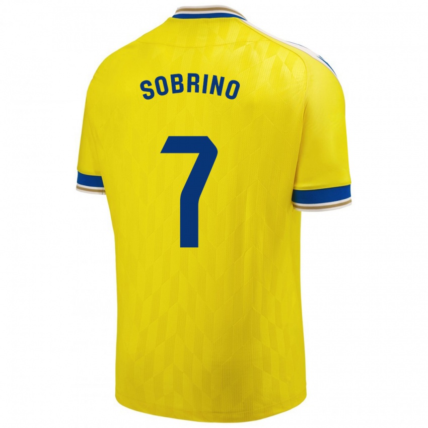 Herren Ruben Sobrino #7 Gelb Heimtrikot Trikot 2023/24 T-Shirt