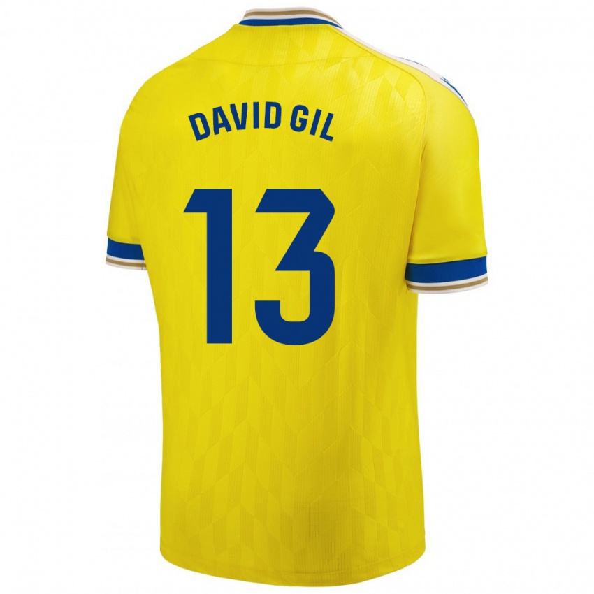 Herren David Gil #13 Gelb Heimtrikot Trikot 2023/24 T-Shirt