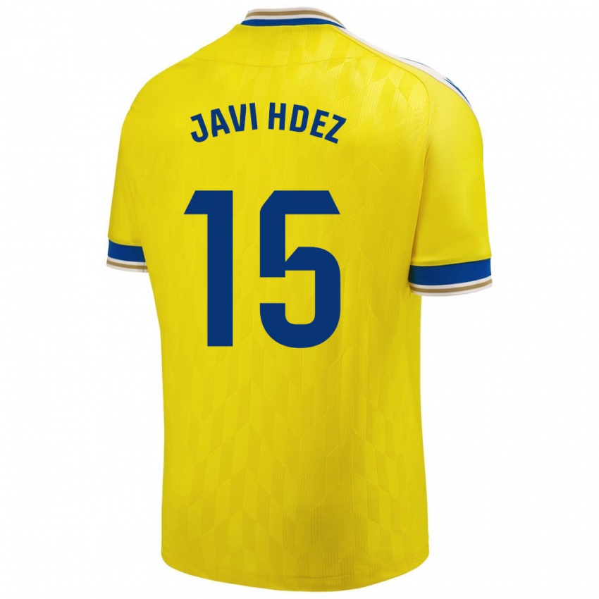 Herren Javi Hernández #15 Gelb Heimtrikot Trikot 2023/24 T-Shirt