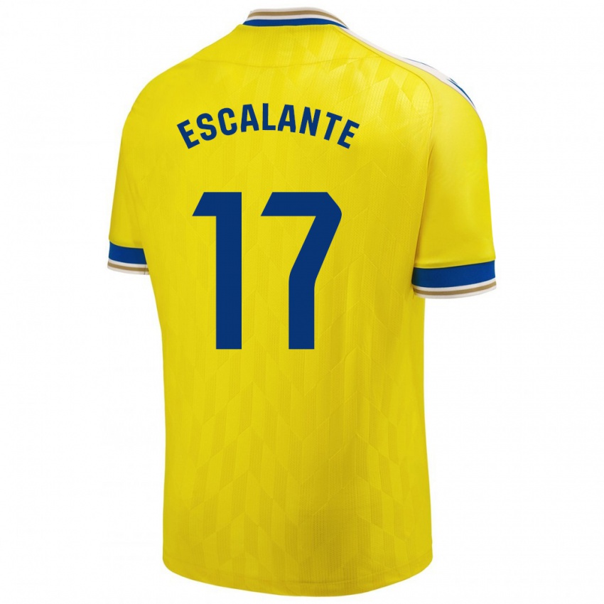 Herren Gonzalo Escalante #17 Gelb Heimtrikot Trikot 2023/24 T-Shirt