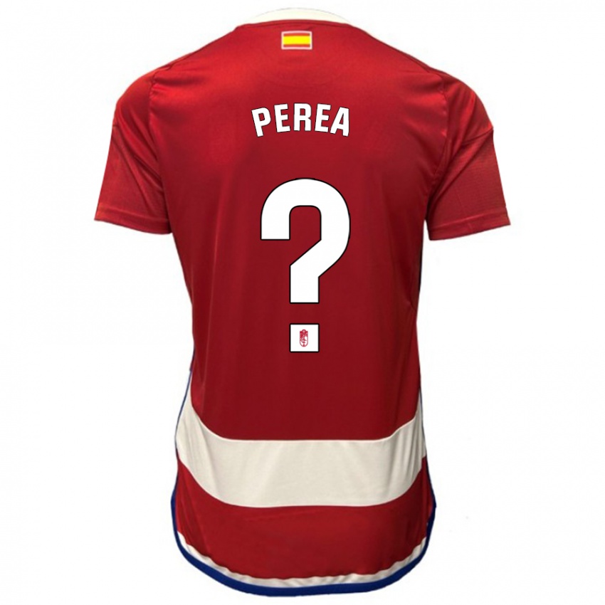 Herren Adri Perea #0 Rot Heimtrikot Trikot 2023/24 T-Shirt