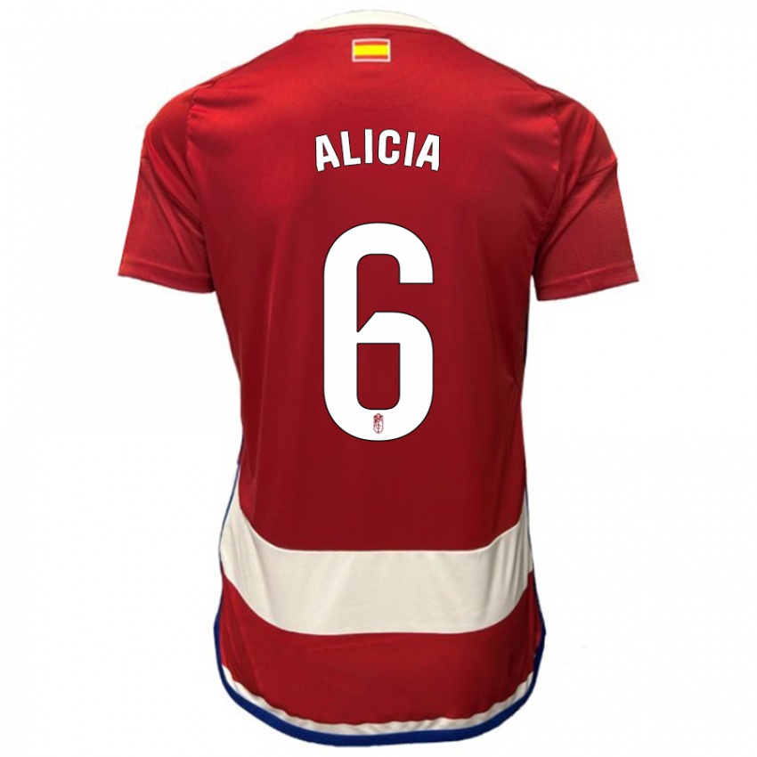 Herren Alicia #6 Rot Heimtrikot Trikot 2023/24 T-Shirt