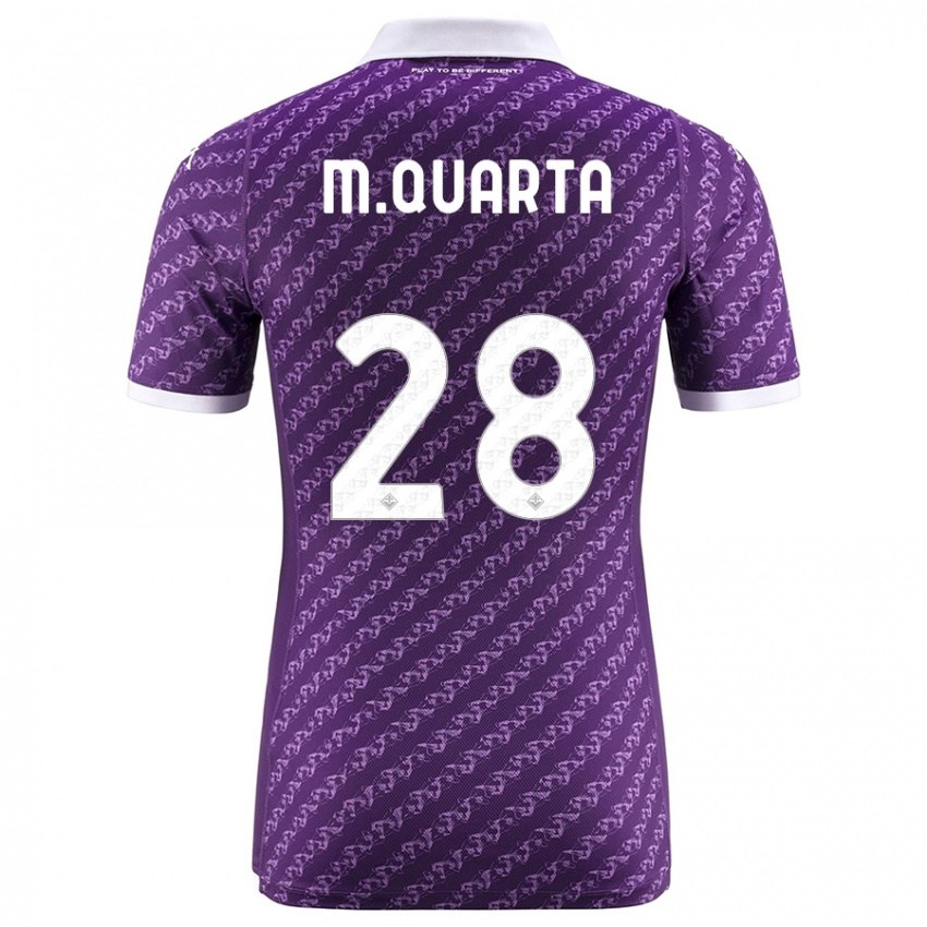 Herren Lucas Martinez Quarta #28 Violett Heimtrikot Trikot 2023/24 T-Shirt