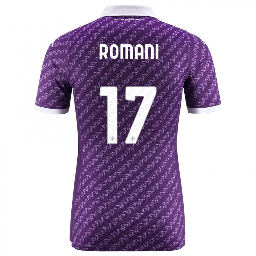 Herren Lorenzo Romani #17 Violett Heimtrikot Trikot 2023/24 T-Shirt