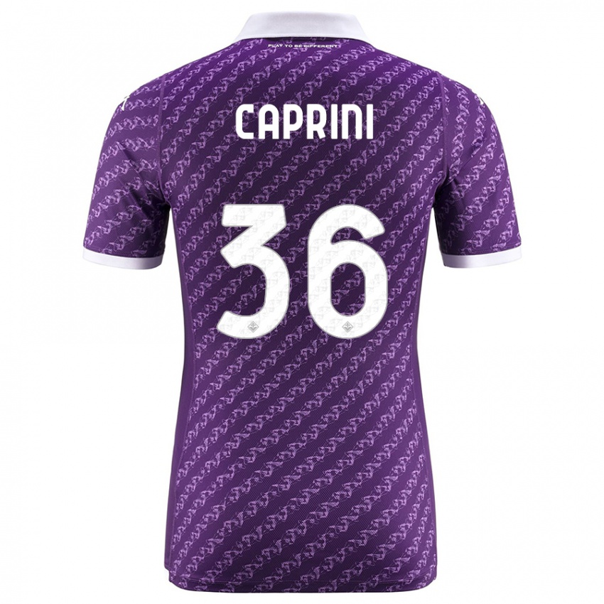 Herren Maat Daniel Caprini #36 Violett Heimtrikot Trikot 2023/24 T-Shirt